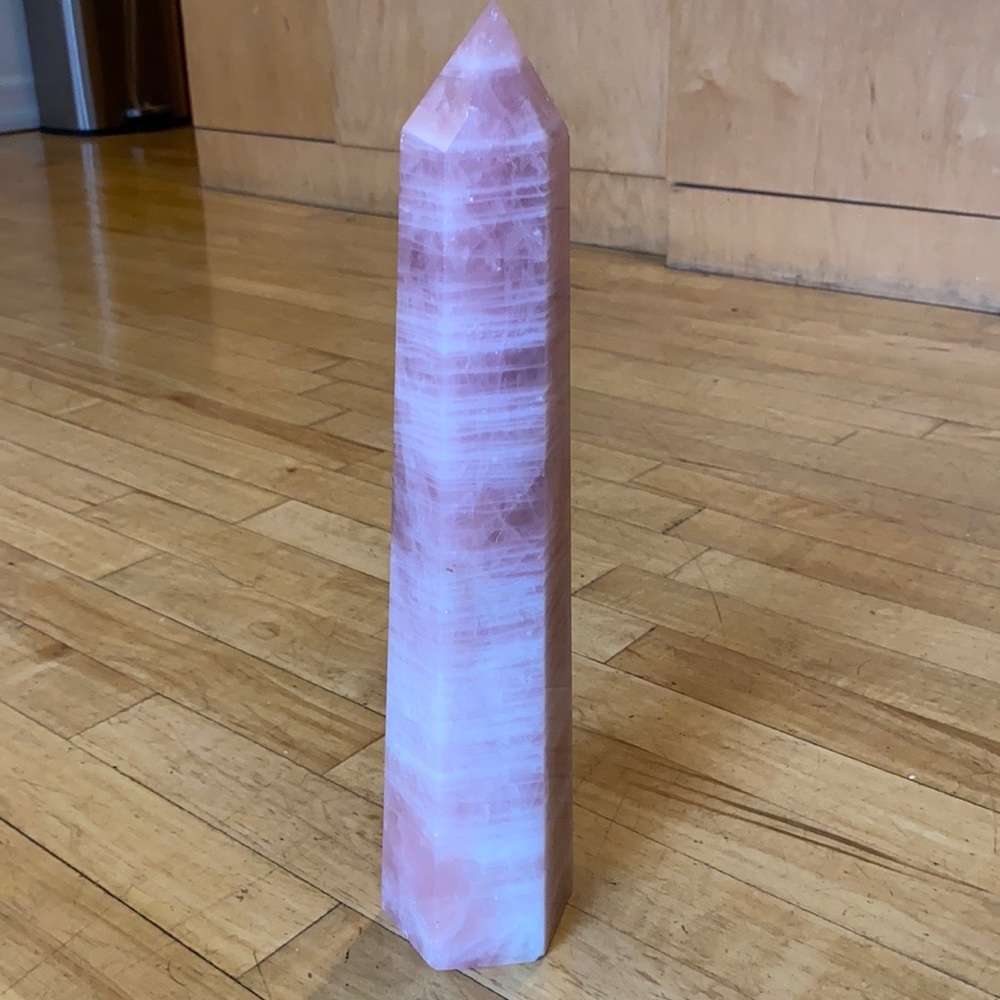 Brazil Rose quartz LARGE tower